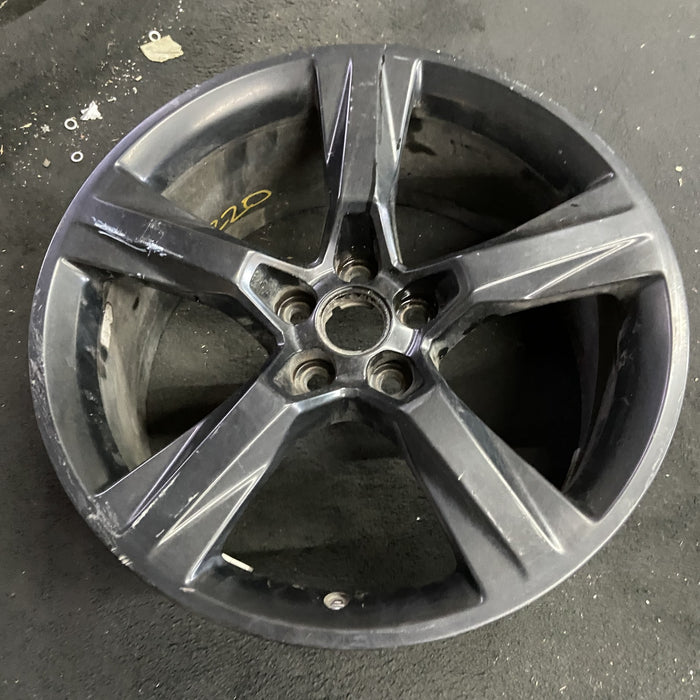 20" CAMARO 16-17 20x8.5, 5 solid spoke, black Original OEM Wheel Rim - Side Profile