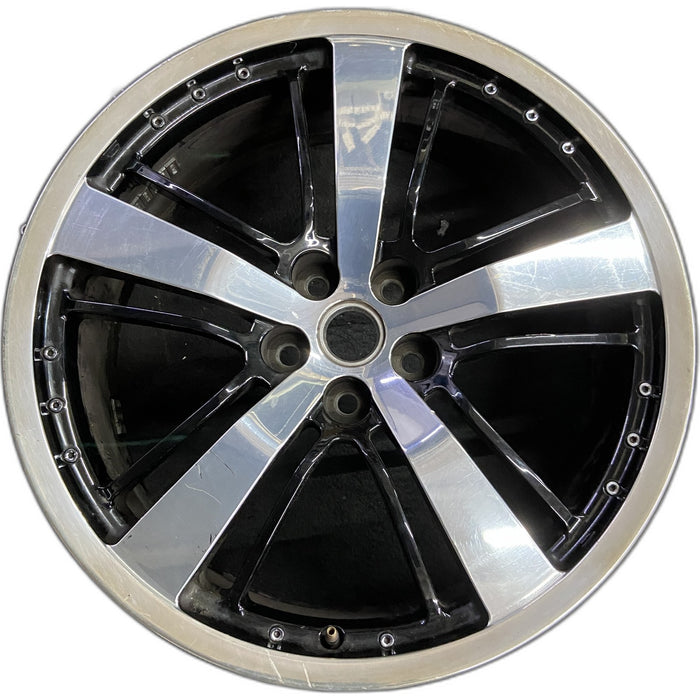 21" CAMARO 10-11 21x8.5 , black silver Original OEM Wheel Rim - Front View