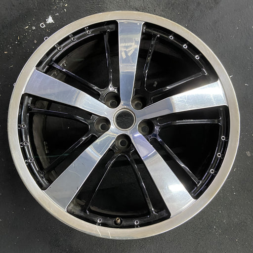 21" CAMARO 10-11 21x8.5 , black silver Original OEM Wheel Rim - Angle View