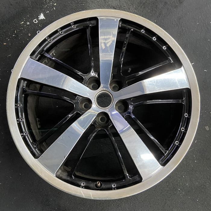 21" CAMARO 10-11 21x8.5 , black silver Original OEM Wheel Rim - Angle View
