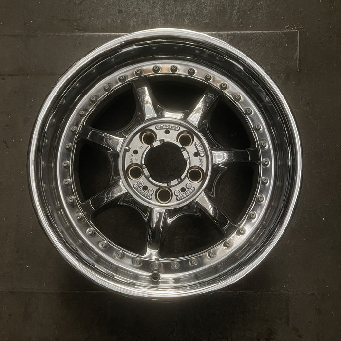 17" BMW 525i 01-03 17x8 , 7 spoke, covered lugs Original OEM Wheel Rim - Angle View