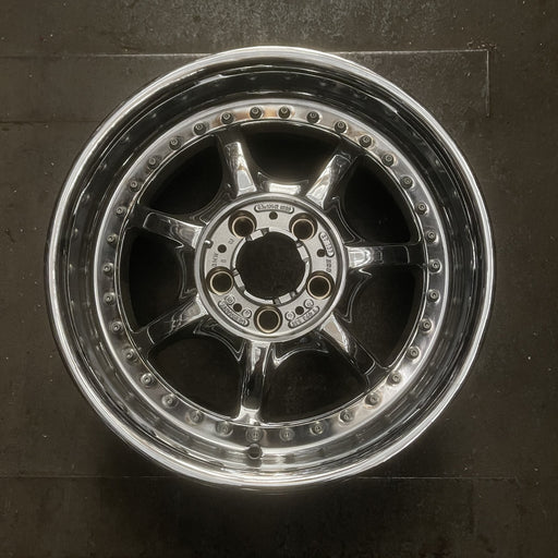 17" BMW 525i 01-03 17x8 , 7 spoke, covered lugs Original OEM Wheel Rim - Angle View