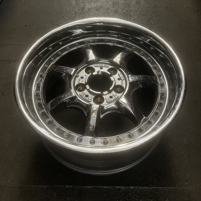 17" BMW 525i 01-03 17x8 , 7 spoke, covered lugs Original OEM Wheel Rim - Side Profile