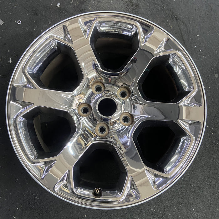20" DODGE 1500 PICKUP 13-18 , 20x9, 6 spoke, chrome clad Original OEM Wheel Rim - Angle View