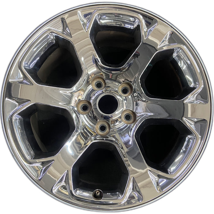 20" DODGE 1500 PICKUP 13-18 , 20x9, 6 spoke, chrome clad Original OEM Wheel Rim - Front View