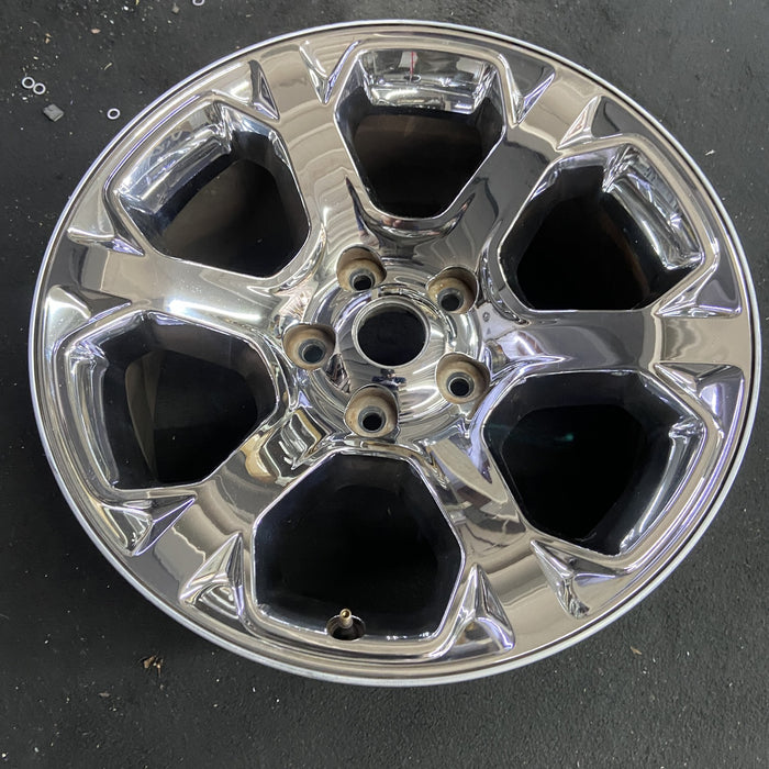 20" DODGE 1500 PICKUP 13-18 , 20x9, 6 spoke, chrome clad Original OEM Wheel Rim - Side Profile