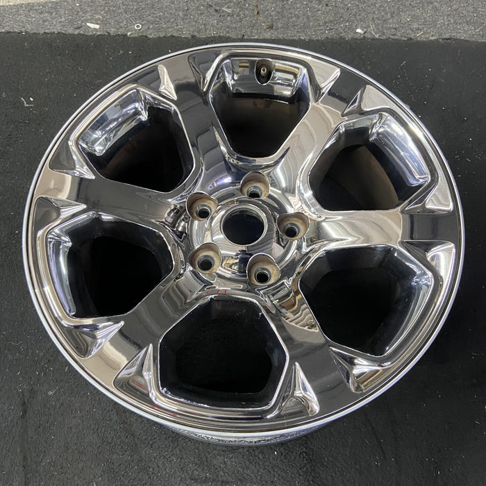 20" DODGE 1500 PICKUP 13-18 , 20x9, 6 spoke, chrome clad Original OEM Wheel Rim - Close-Up Detail