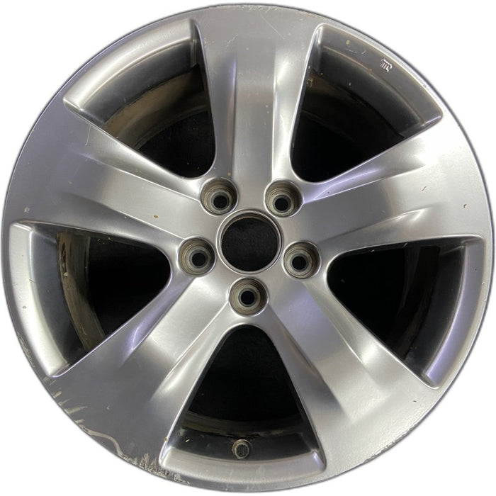 18" MDX 07-09 18x8 alloy 5 spoke silver Original OEM Wheel Rim - Front View