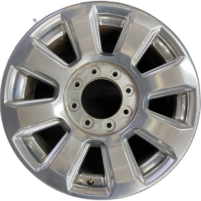 20" FORD F250SD PICKUP 17 20x8 , 8 spoke, polished, 8" center cap, Original OEM - Front View