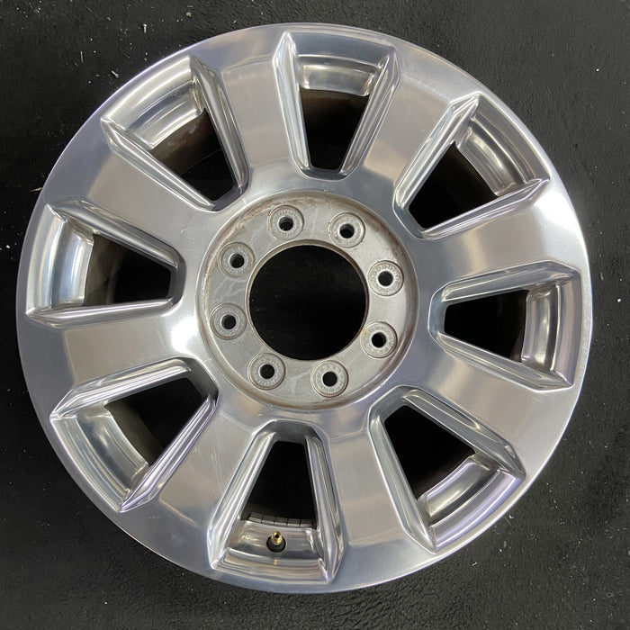 20" FORD F250SD PICKUP 17 20x8 , 8 spoke, polished, 8" center cap, Original OEM - Angle View