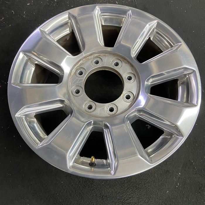 20" FORD F250SD PICKUP 17 20x8 , 8 spoke, polished, 8" center cap, Original OEM - Side Profile
