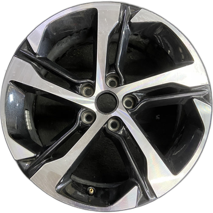 18" TRAX 24 18x7.5, machined black Original OEM Wheel Rim - Front View