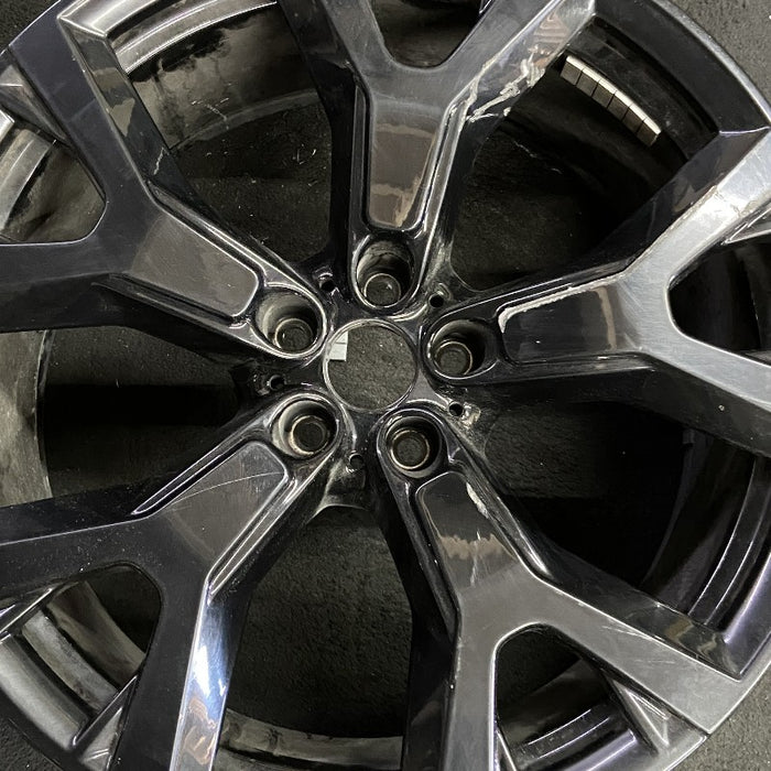 21" X7 19-20 21x9.5 5 spoke Y spoke dark gray orbit gray Original OEM Wheel Rim - Angle View