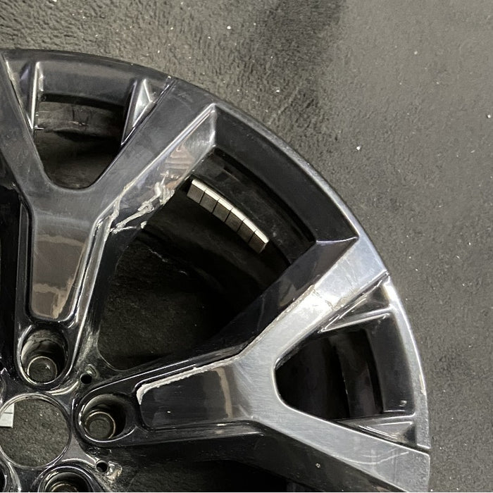 21" X7 19-20 21x9.5 5 spoke Y spoke dark gray orbit gray Original OEM Wheel Rim - Close-Up Detail