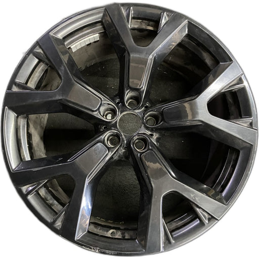 21" X7 19-20 21x9.5 5 spoke Y spoke black Original OEM Wheel Rim - Front View