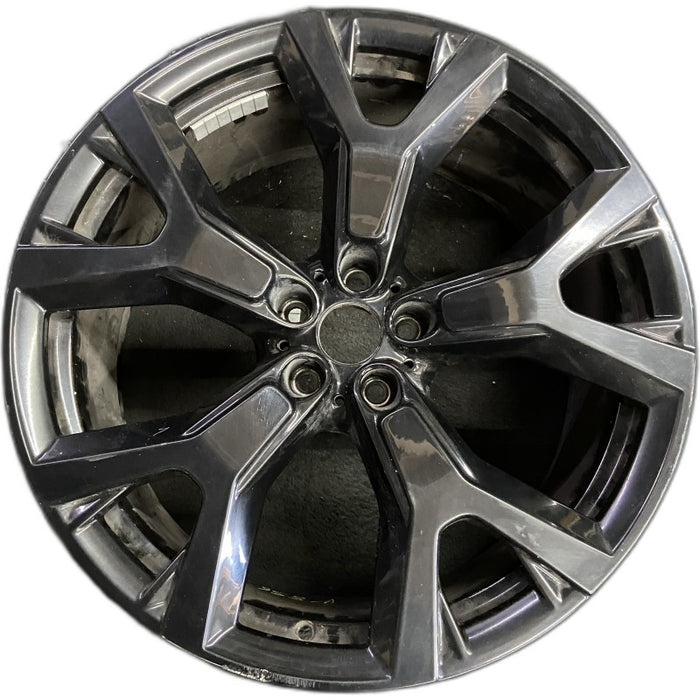 21" X7 19-20 21x9.5 5 spoke Y spoke black Original OEM Wheel Rim - Front View