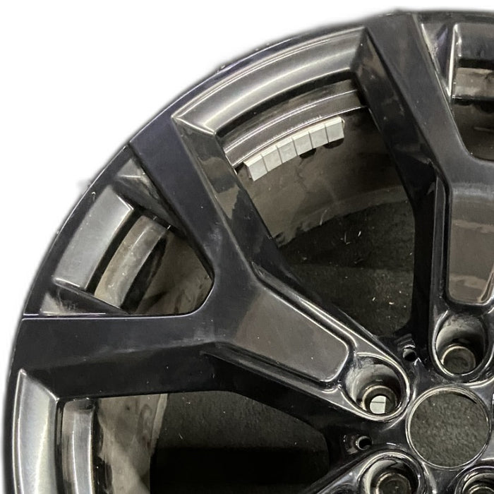 21" X7 19-20 21x9.5 5 spoke Y spoke black Original OEM Wheel Rim - Angle View
