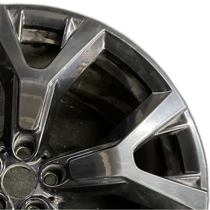 21" X7 19-20 21x9.5 5 spoke Y spoke black Original OEM Wheel Rim - Side Profile