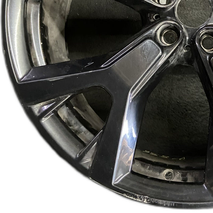 21" X7 19-20 21x9.5 5 spoke Y spoke black Original OEM Wheel Rim - Back View