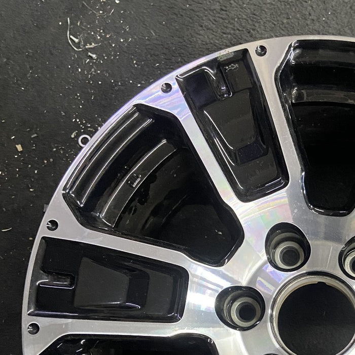 18" TITAN 17-24 18x8 alloy 6 spoke machined black solid spoke Original OEM Wheel Rim