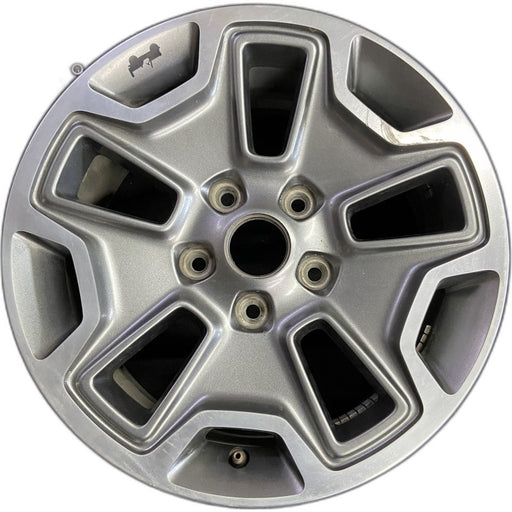 17" WRANGLER 13 17x7.5 10 hole w/machined accent gray Original OEM Wheel Rim - Front View