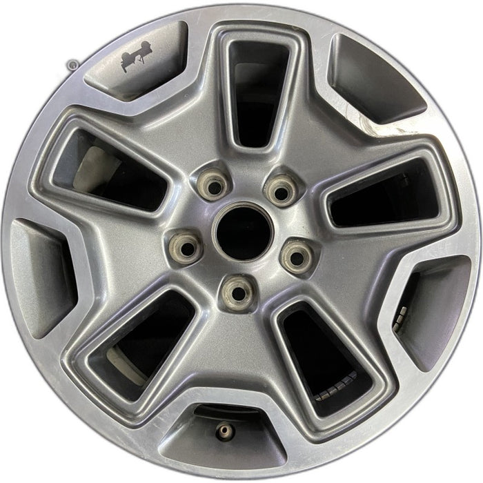 17" WRANGLER 13 17x7.5 10 hole w/machined accent gray Original OEM Wheel Rim - Front View