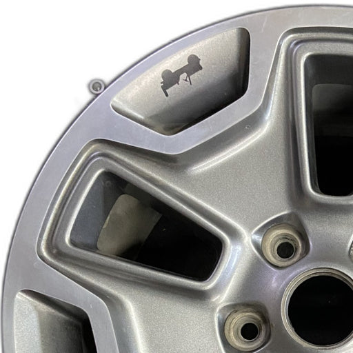 17" WRANGLER 13 17x7.5 10 hole w/machined accent gray Original OEM Wheel Rim - Angle View