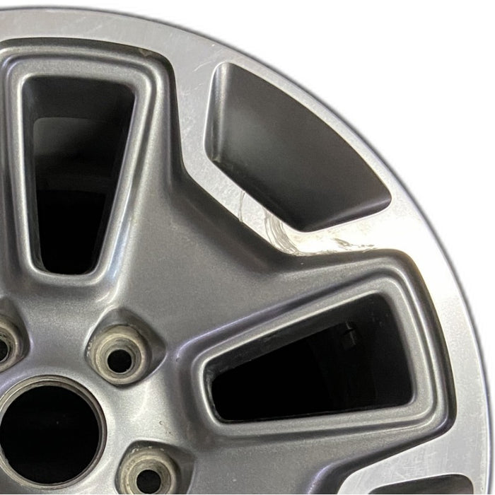 17" WRANGLER 13 17x7.5 10 hole w/machined accent gray Original OEM Wheel Rim - Side Profile