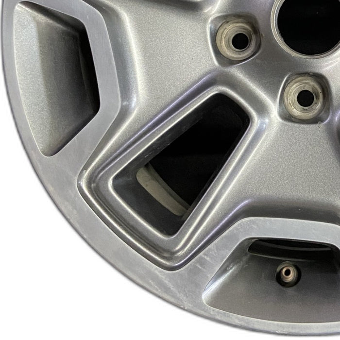 17" WRANGLER 13 17x7.5 10 hole w/machined accent gray Original OEM Wheel Rim - Back View