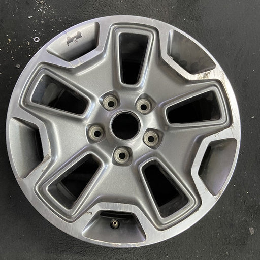 17" WRANGLER 13 17x7.5 10 hole w/machined accent gray Original OEM Wheel Rim - Front View