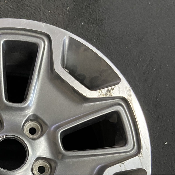 17" WRANGLER 13 17x7.5 10 hole w/machined accent gray Original OEM Wheel Rim - Close-Up Detail