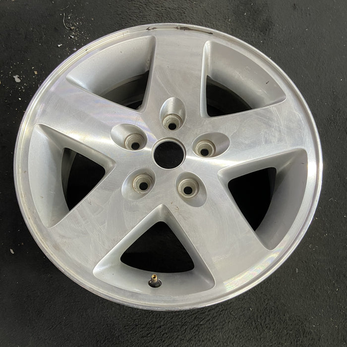 17" WRANGLER 07-08 17x7.5, machined finish Original OEM Wheel Rim - Side Profile