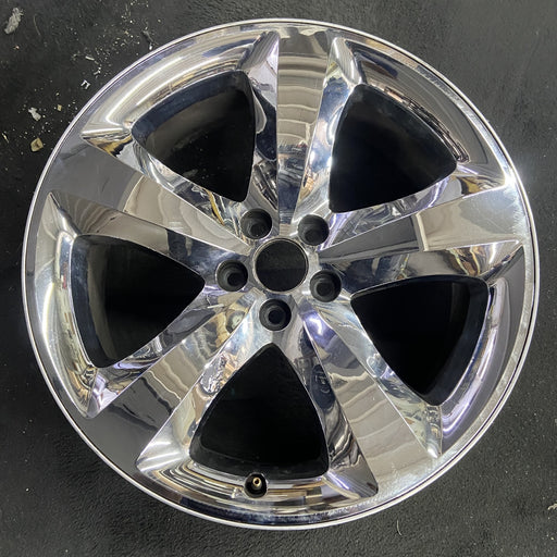 20" CHALLENGER 11-12 20x8, , chrome clad, lug nut centered between spokes - Angle View