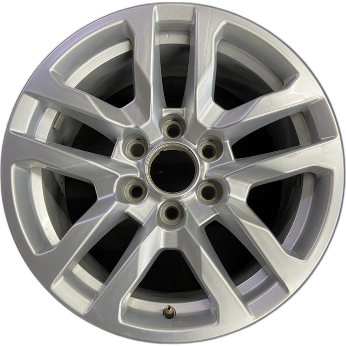 18" SIERRA 1500 PICKUP 19 , 18x8.5, 10 spoke, silver Original OEM Wheel Rim - Front View