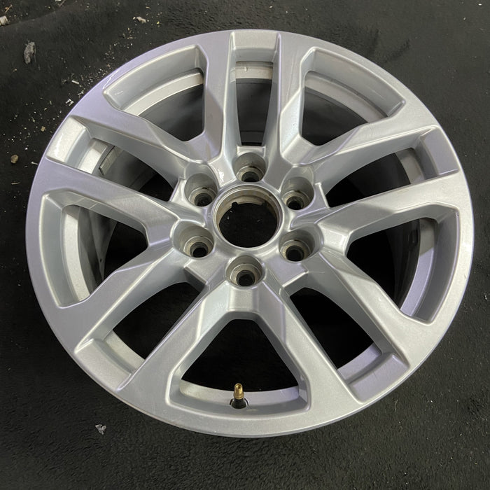 18" SIERRA 1500 PICKUP 19 , 18x8.5, 10 spoke, silver Original OEM Wheel Rim - Side Profile