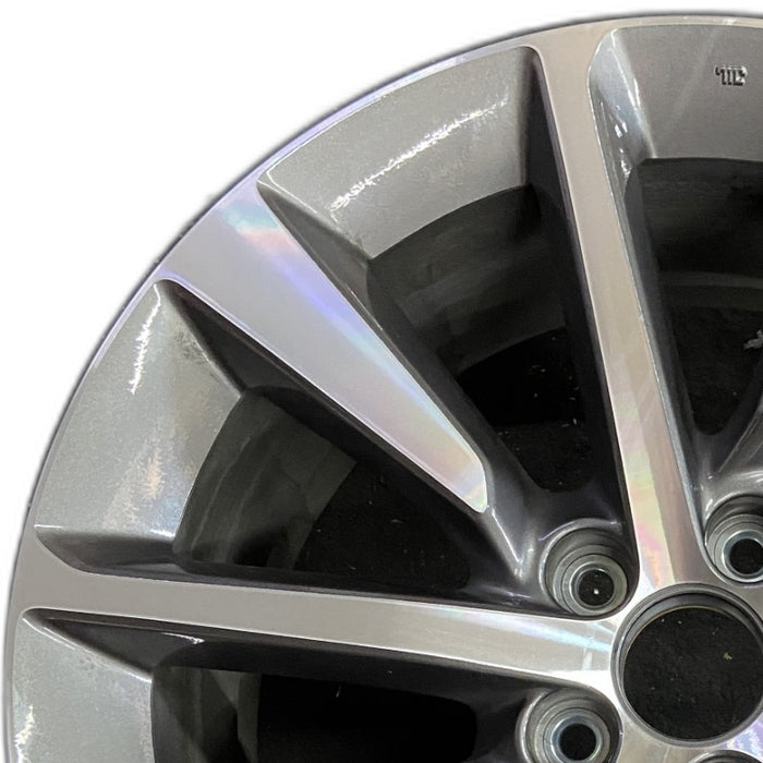 20" MDX 25 20x9 alloy 10 spoke single spoke machined dark gray Original OEM - Angle View