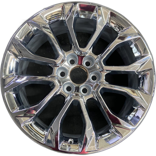 22" SIERRA 1500 PICKUP 23 22x9, raised spoke, 12 spoke, chrome Original OEM - Front View