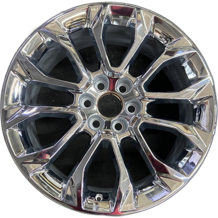 22" SIERRA 1500 PICKUP 23 22x9, raised spoke, 12 spoke, chrome Original OEM - Front View