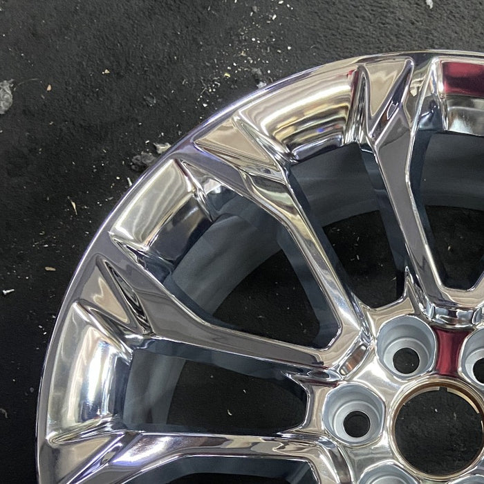 22" SIERRA 1500 PICKUP 23 22x9 raised spoke 12 spoke chrome opt SSI Original - Side Profile