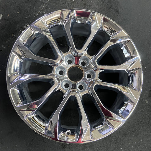 22" SIERRA 1500 PICKUP 23 22x9, raised spoke, 12 spoke, chrome Original OEM - Angle View