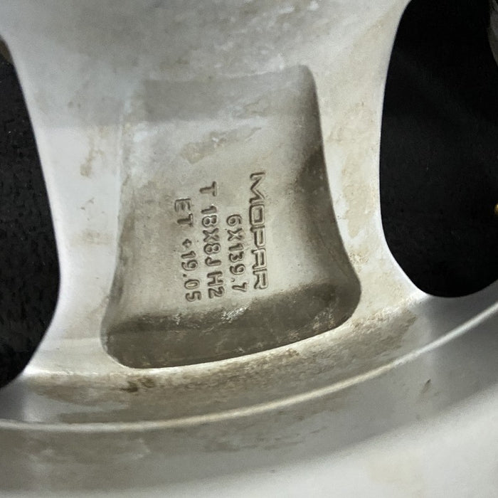 18" DODGE 1500 PICKUP 19 6 lug 18x8 aluminum 5 spoke opt WBB Original OEM Wheel Rim