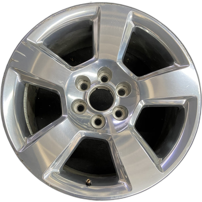 20" SIERRA 1500 PICKUP 19 classic , 20x9, 5 spoke, exposed lug nuts, polished - Front View