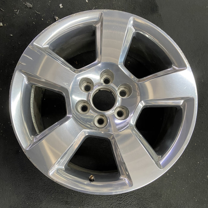 20" SIERRA 1500 PICKUP 19 classic , 20x9, 5 spoke, exposed lug nuts, polished - Angle View