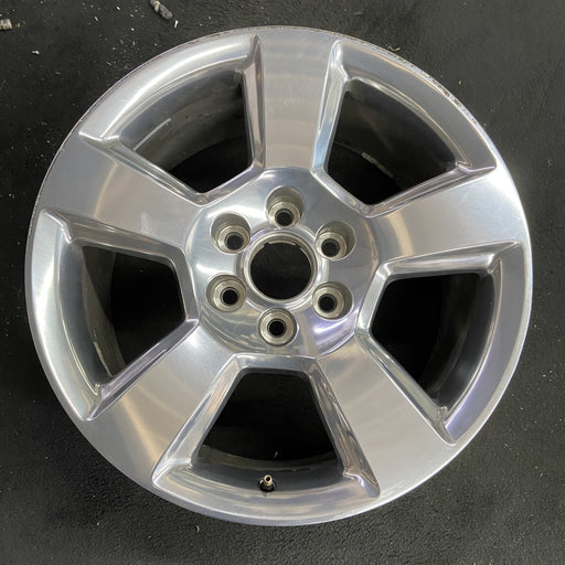 20" SIERRA 1500 PICKUP 19 classic , 20x9, 5 spoke, exposed lug nuts, polished - Angle View