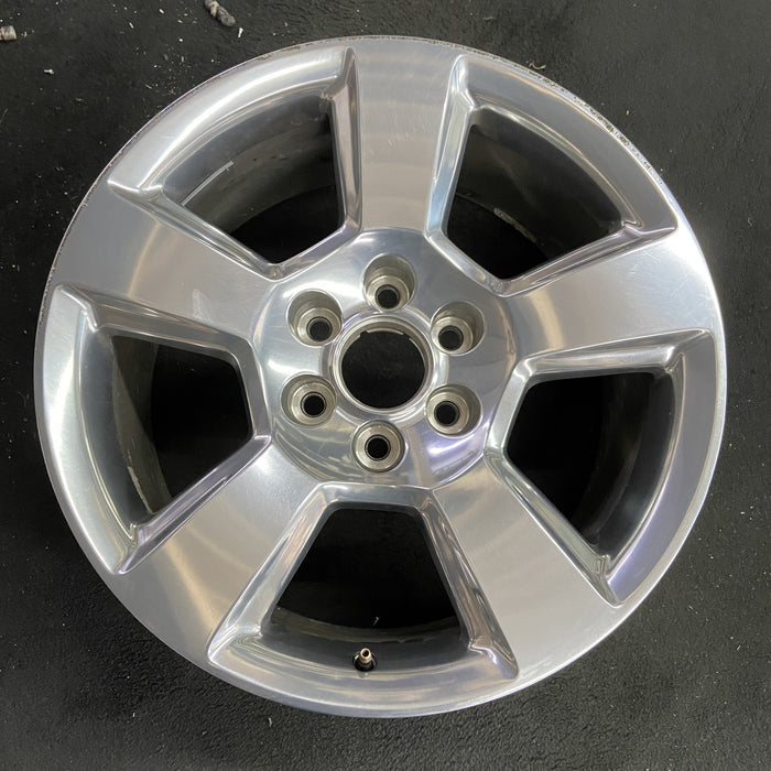 20" SIERRA 1500 PICKUP 19 classic , 20x9, 5 spoke, exposed lug nuts, polished - Angle View