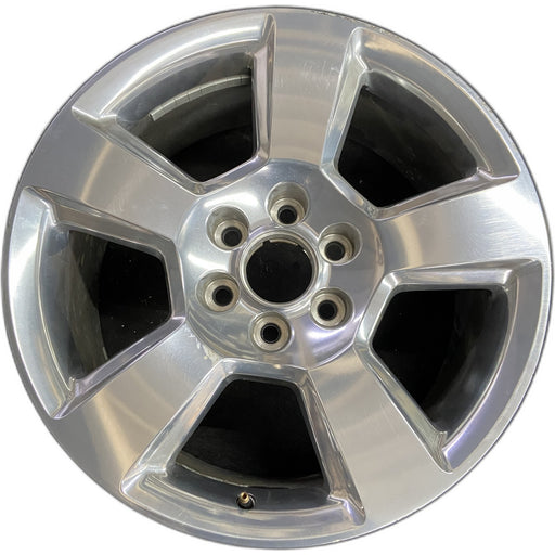 20" SIERRA 1500 PICKUP 19 classic , 20x9, 5 spoke, exposed lug nuts, polished - Front View