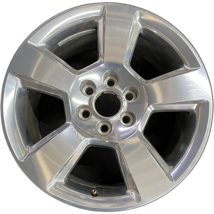 20" SIERRA 1500 PICKUP 19 classic , 20x9, 5 spoke, exposed lug nuts, polished - Front View