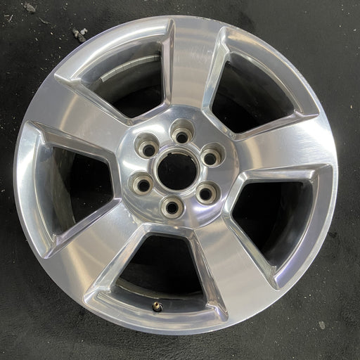 20" SIERRA 1500 PICKUP 19 classic , 20x9, 5 spoke, exposed lug nuts, polished - Angle View