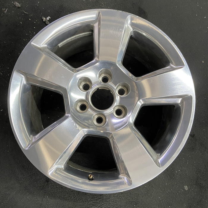20" SIERRA 1500 PICKUP 19 classic , 20x9, 5 spoke, exposed lug nuts, polished - Angle View