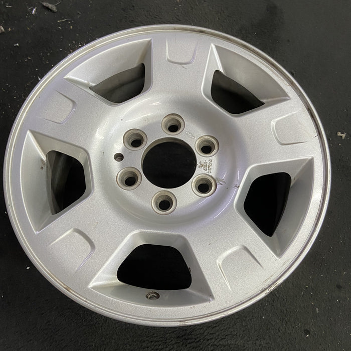 17" FORD F150 PICKUP 04 , 17x7.5, aluminum , indented spoke ends Original OEM - Side Profile